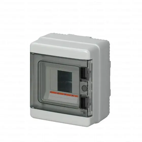 Árcsökkenés Elettrocanali 4modul (1x4P) falon kívüli műanyag kiselosztó füstszínű ajtóval,IP65