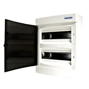 Vedd meg most SchrackBK 24modul (2x12P) falon kívüli műanyag kiselosztó füstszínű ajtóval, IP40, BK080102