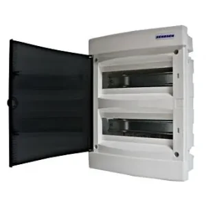 BK080002-H BK 24modul (2x12m) süllyesztett műanyag kiselosztó füstszínű ajtóvalIP40,Gipszkarton falba 24ke Különleges ajánlat