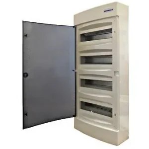 SchrackBK 48modul (4x12P) falon kívüli műanyag kiselosztó füstszínű ajtóval,IP40, BK080105 Biztonságos fizetés