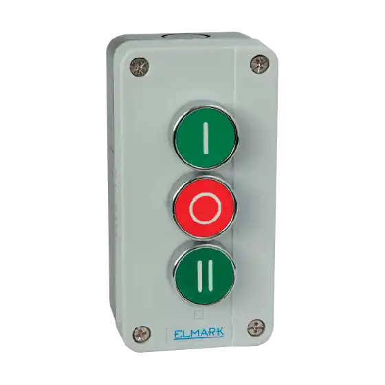 Tokozott nyomógombBP339 1NO;1NC;1NO IP65 1 zöld, piros, 1 zöld Azonnal elérhető