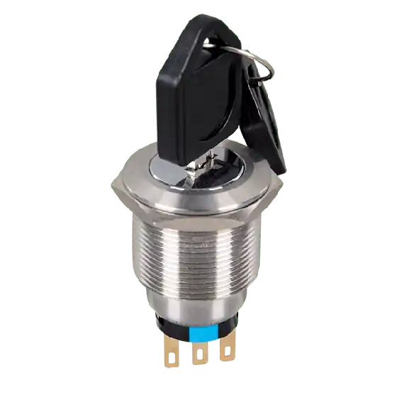 Zárható két állású kapcsoló kulccsal EL-22Y2 1NO+1NC IP65 piros Biztonságos fizetés