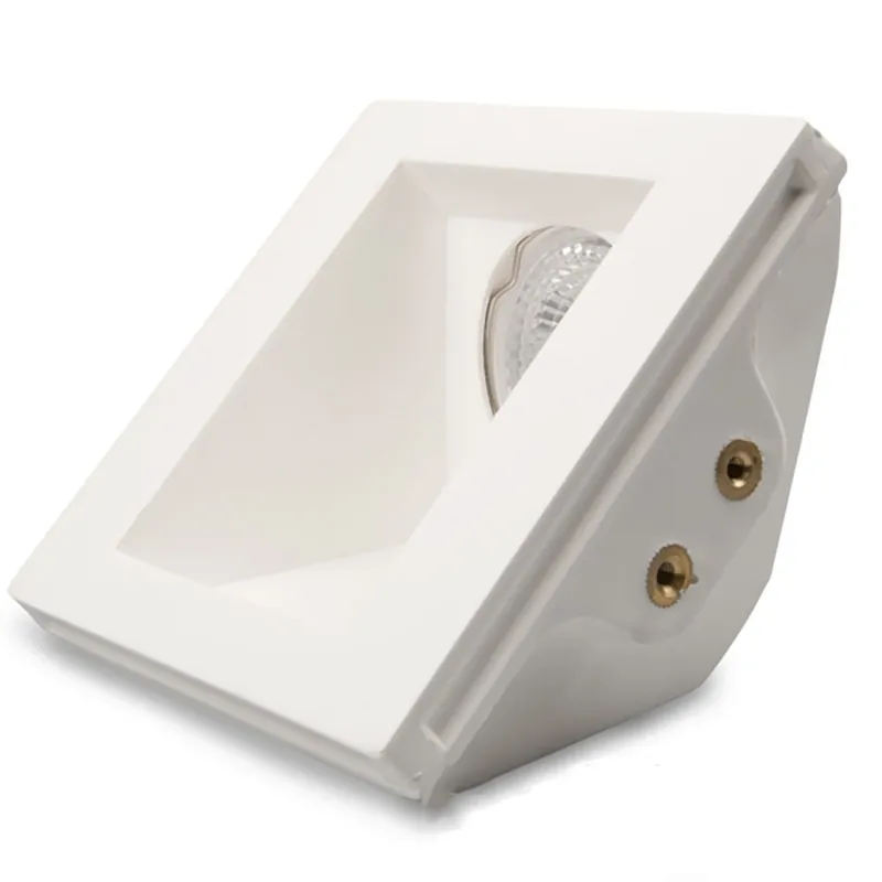 Süllyesztett gipsz keret GU5.3 foglalat négyzet aszimmetrikus fehér IsoLED Bestseller