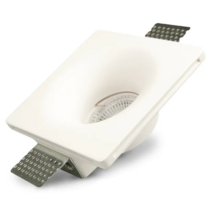 Különleges ajánlat Süllyesztett gipsz keret Gx53 foglalat négyzet fehér IsoLED