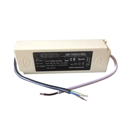 Utolsó esély 150W 12V IP67 műanyagházas LED tápegység Conlight