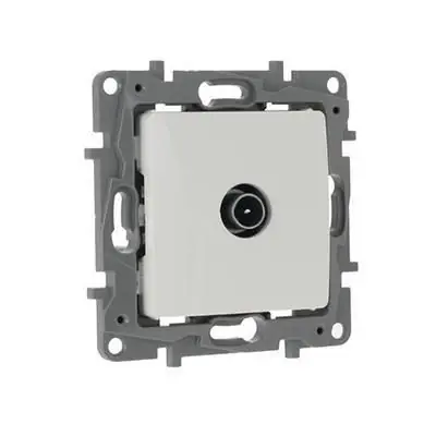 Prémium Niloé TV csatlakozó aljzat végzáró körömmel 10 dB fehér Legrand