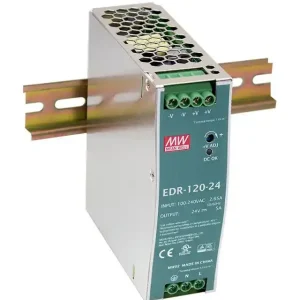 120W 24V DIN sínre pattintható LED tápegység Mean Well Outlet