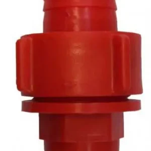 Expressz kézbesítés Műanyag tömlőösszekötő, piros 1/2"-1/2"-1/2"