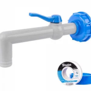 Bradas IBC csap S60×6-90 fok-19mm 20cm Outlet