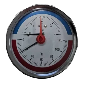 Vásárlói kedvenc Termomanométer hátsó csatlakozású 0-120 °C, 4 bar