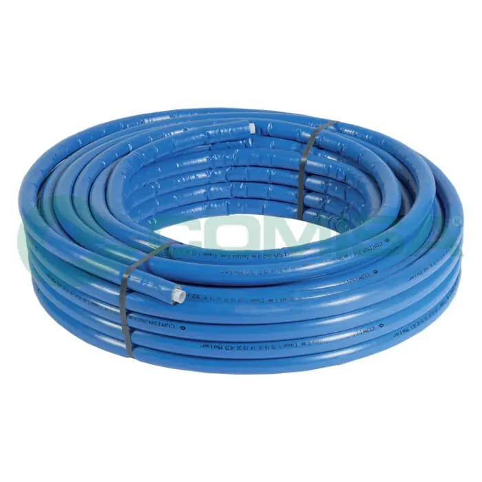 Akciós ár Multilyer 16×2 ötrétegű cső PE-RT ALU szigetelt, kék 16m