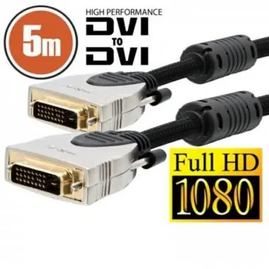 Szuper ajánlat DVI-DVI KÁBEL 5M HIGH PERFORMANCE