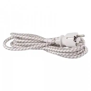 Alacsony ár EMOS Szerelhető vezeték vasalózsinór 3x0.75 2.4m fehér fonott