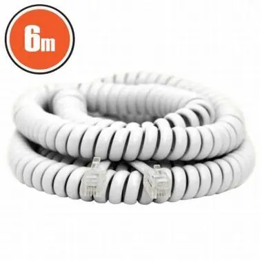 TELEFONVEZETÉK 6FM-ES SPIRÁL FEHÉR Vedd meg most