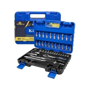 46 darabos 1/4-es bitfej készlet műanyag tárolódobozban Olcsóbb
