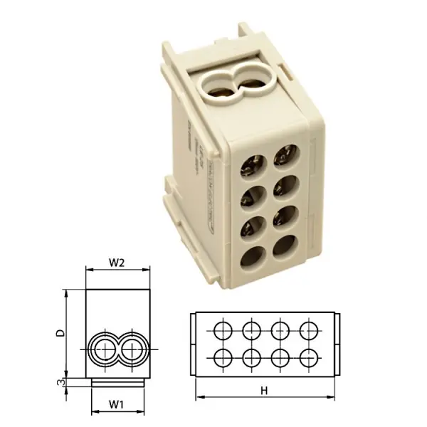 Akciós ár Fővezeték kapocs 1P 2x35/2x25mm2 zárt
