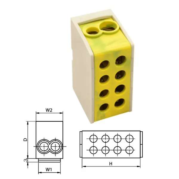 Azonnali szállítás Fővezeték kapocs 1P 2x25/x16mm2 zárt