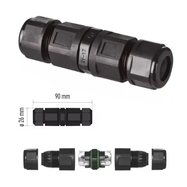 Újdonság Kábelösszekötő kültéri 3x2,5mm2 IP65