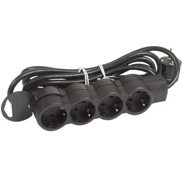 Vezetékes elosztó 4/3m fekete 45° Olcsóbb