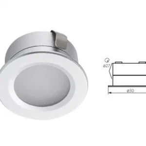 Süllyesztett lámpatest LED 1W króm 4000K Végkiárusítás