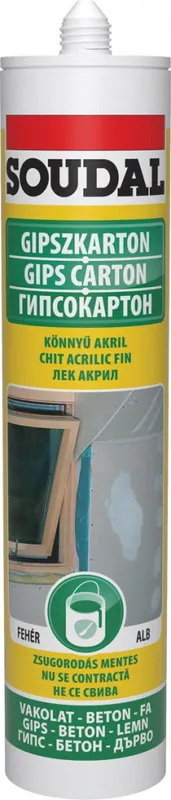 Gyors kiszállítás Soudal könnyű, gyorskötésű akril tömítő 280ml