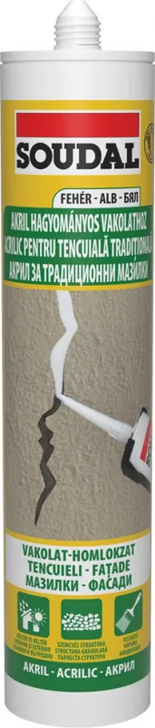 Soudal vakolatjavító festhető akril tömítő 280ml Akció