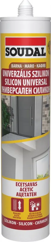 Soudal univerzális szilikon, ecetsavas barna 280ml Expressz kézbesítés