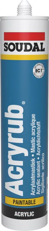Utolsó esély Soudal Acryrub fehér 310ml festhető akril tömítő