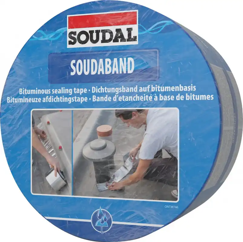 Nézd meg most Soudal Soudaband Bitumen terrakotta tetőszigetelő 15cm x 10m